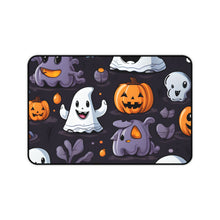 DistinctInk Desk Mat with Spooky Bat-o-lanterns Design for Halloween