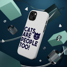 DistinctInk ToughCase for Apple iPhone, Compatible with MagSafe Charging - Cats Are People Too