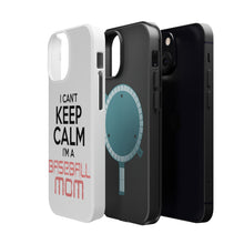 DistinctInk ToughCase for Apple iPhone, Compatible with MagSafe Charging - Can't Keep Calm I'm a Baseball mom