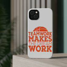 DistinctInk ToughCase for Apple iPhone, Compatible with MagSafe Charging - Teamwork Makes the Dream Work Basketball