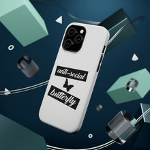 DistinctInk ToughCase for Apple iPhone, Compatible with MagSafe Charging - Anti-Social Butterfly