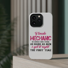 DistinctInk ToughCase for Apple iPhone, Compatible with MagSafe Charging - Female Mechanic Get It Right the First Time