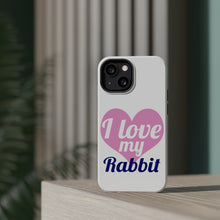 DistinctInk ToughCase for Apple iPhone, Compatible with MagSafe Charging - I Love My Rabbit