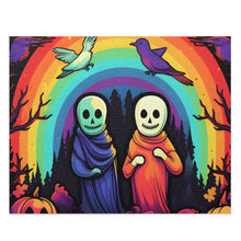 DistinctInk Jigsaw Puzzle with Living Life to the Fullest Design for Halloween  LGBTQ+ Pride