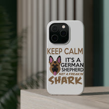 DistinctInk ToughCase for Apple iPhone, Compatible with MagSafe Charging - Keep Calm - It's a German Shepherd