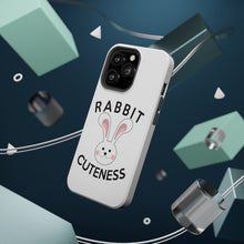 DistinctInk ToughCase for Apple iPhone, Compatible with MagSafe Charging - Rabbit Cuteness - Bunny Ears