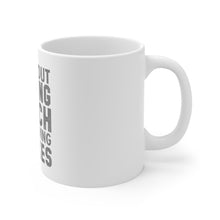 DistinctInk Glossy White Coffee / Tea Mug - It's About Playing Catch & Throwing Strikes