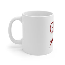 DistinctInk Glossy White Coffee / Tea Mug - Girls Hunt Too - Deer