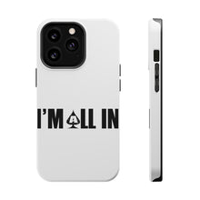 DistinctInk ToughCase for Apple iPhone, Compatible with MagSafe Charging - I'm All In - Poker Casino Cards Gambling