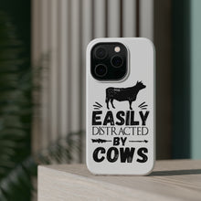 DistinctInk ToughCase for Apple iPhone, Compatible with MagSafe Charging - Easily Distracted By Cows