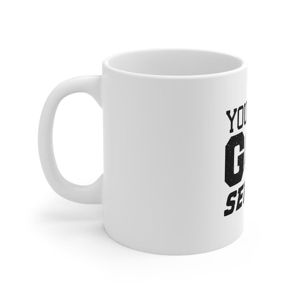 Glossy White Coffee / Tea Mug - You Just Got Served Volleyball, view 2