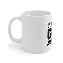 DistinctInk Glossy White Coffee / Tea Mug - You Just Got Served Volleyball
