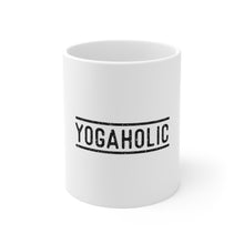DistinctInk Glossy White Coffee / Tea Mug - Yogaholic Yoga