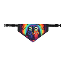 DistinctInk Adjustable Pet Banana Collar with Living Life to the Fullest Design for Halloween LGBTQ+ Pride