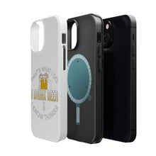 DistinctInk ToughCase for Apple iPhone, Compatible with MagSafe Charging - I Drink Beer & I Know Things