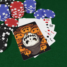DistinctInk Playing Poker Cards with Spooky Skeleton Pumpkin Patch Design for Halloween