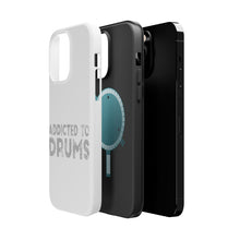 DistinctInk ToughCase for Apple iPhone, Compatible with MagSafe Charging - Addicted to Drums