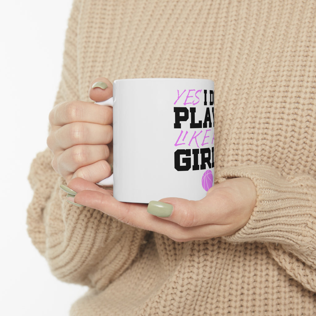 Glossy White Coffee / Tea Mug - Volleyball Yes I Do Play Like a Girl, view 10