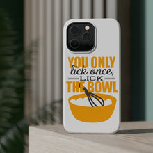 DistinctInk ToughCase for Apple iPhone, Compatible with MagSafe Charging - You Only Lick Once - Lick the Bowl - Baking