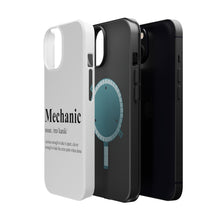 DistinctInk ToughCase for Apple iPhone, Compatible with MagSafe Charging - Mechanic Definition Hide the Extra Parts