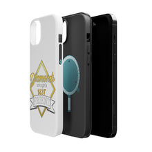 DistinctInk ToughCase for Apple iPhone, Compatible with MagSafe Charging - Diamonds Are a Girl's Best Friend