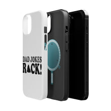 DistinctInk ToughCase for Apple iPhone, Compatible with MagSafe Charging - Dad Jokes Rock