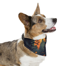 DistinctInk Adjustable Pet Banana Collar with Spooky Trick or Treating Design for Halloween