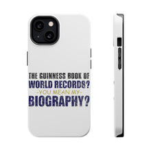 DistinctInk ToughCase for Apple iPhone, Compatible with MagSafe Charging - Guinness Book Of Records - My Biography