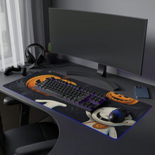 DistinctInk LED Gaming Mouse Pad with The Halloween Spell Design for Halloween