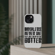 DistinctInk ToughCase for Apple iPhone, Compatible with MagSafe Charging - Bowlers Never Die They End Up In The Gutter