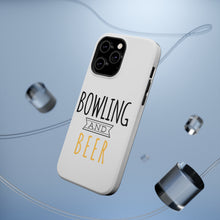 DistinctInk ToughCase for Apple iPhone, Compatible with MagSafe Charging - Bowling and Beer