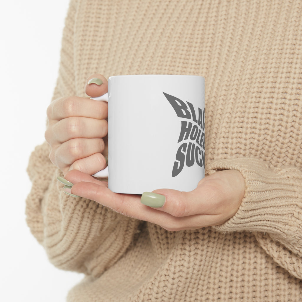 Glossy White Coffee / Tea Mug - Black Holes Suck - Astronomy, view 10