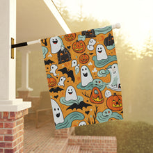 DistinctInk Garden & House Banner Flag with Flying Pumpkin Bats Design for Halloween