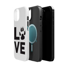 DistinctInk ToughCase for Apple iPhone, Compatible with MagSafe Charging - Love - Dog Paw
