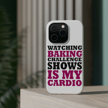 DistinctInk ToughCase for Apple iPhone, Compatible with MagSafe Charging - Watching Baking Shows is My Cardio