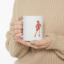 DistinctInk Glossy White Coffee / Tea Mug - Beginner at Some Things Black Belt in Shopping