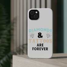 DistinctInk ToughCase for Apple iPhone, Compatible with MagSafe Charging - Diamonds and Tattoos Are Forever