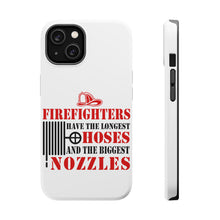 DistinctInk ToughCase for Apple iPhone, Compatible with MagSafe Charging - Firefights Have Longest Hoses and Biggest Nozzles
