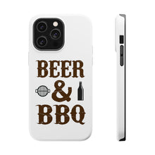 DistinctInk ToughCase for Apple iPhone, Compatible with MagSafe Charging - Beer & Barbecue BBQ
