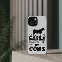 DistinctInk ToughCase for Apple iPhone, Compatible with MagSafe Charging - Easily Distracted By Cows