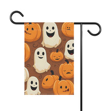 DistinctInk Garden & House Banner Flag with "Boo-ttifull Skeleton Cartoon Pattern Pumpkin" Design for Halloween