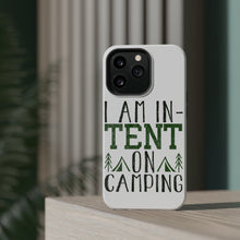 DistinctInk ToughCase for Apple iPhone, Compatible with MagSafe Charging - I Am In-TENT on Camping