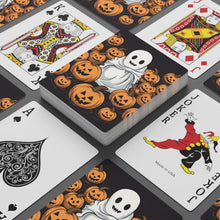 DistinctInk Playing / Poker Cards with Skeletal Ghostly Pumpkin Patch Design for Halloween