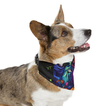 DistinctInk Adjustable Pet Banana Collar with "Mindful Connections" Design for Halloween LGBTQ+ Pride