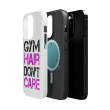 DistinctInk ToughCase for Apple iPhone, Compatible with MagSafe Charging - Gym Hair Don't Care