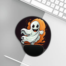 DistinctInk Mouse Pad with Wrist Rest  with Silly Specter Sprites Design for Halloween