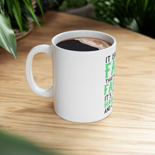 DistinctInk Glossy White Coffee / Tea Mug - Hard Work & Character Make the Farmer