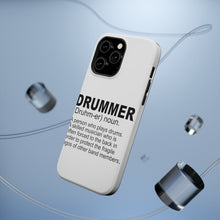 DistinctInk ToughCase for Apple iPhone, Compatible with MagSafe Charging - Drummer Dictionary Definition