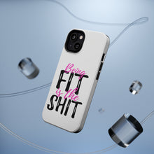 DistinctInk ToughCase for Apple iPhone, Compatible with MagSafe Charging - Being Fit is the $hit
