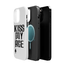 DistinctInk ToughCase for Apple iPhone, Compatible with MagSafe Charging - Kiss My ACE - Poker Blackjack Gambling